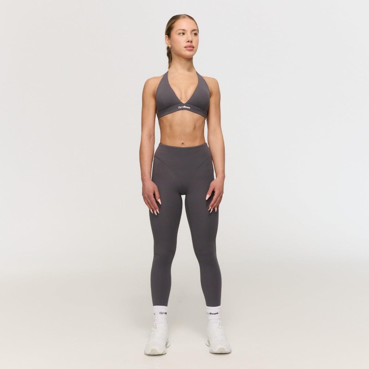 Biustonosz damski fitness halter szary Fierce 5/7