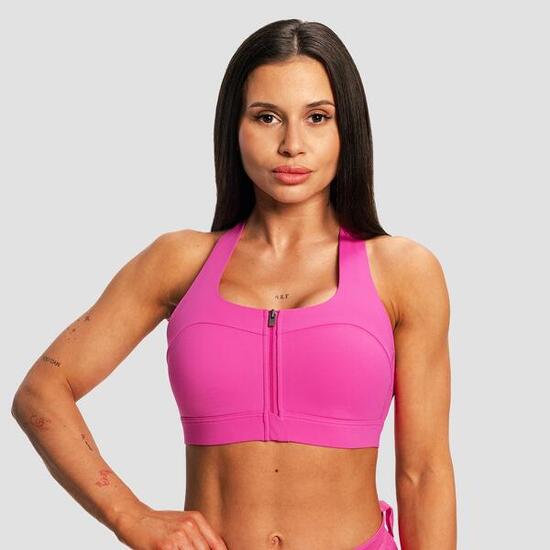 Reggiseno sportivo donna running con zip Pulse X