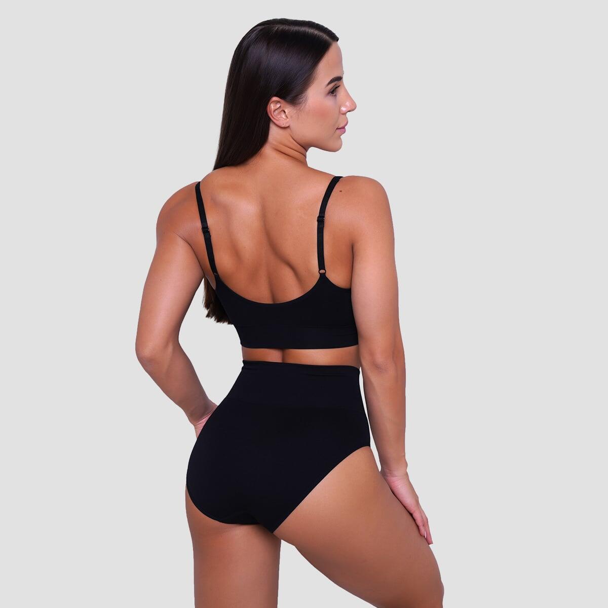 Reggiseno sportivo donna palestra senza cuciture nero Triangle 6/7