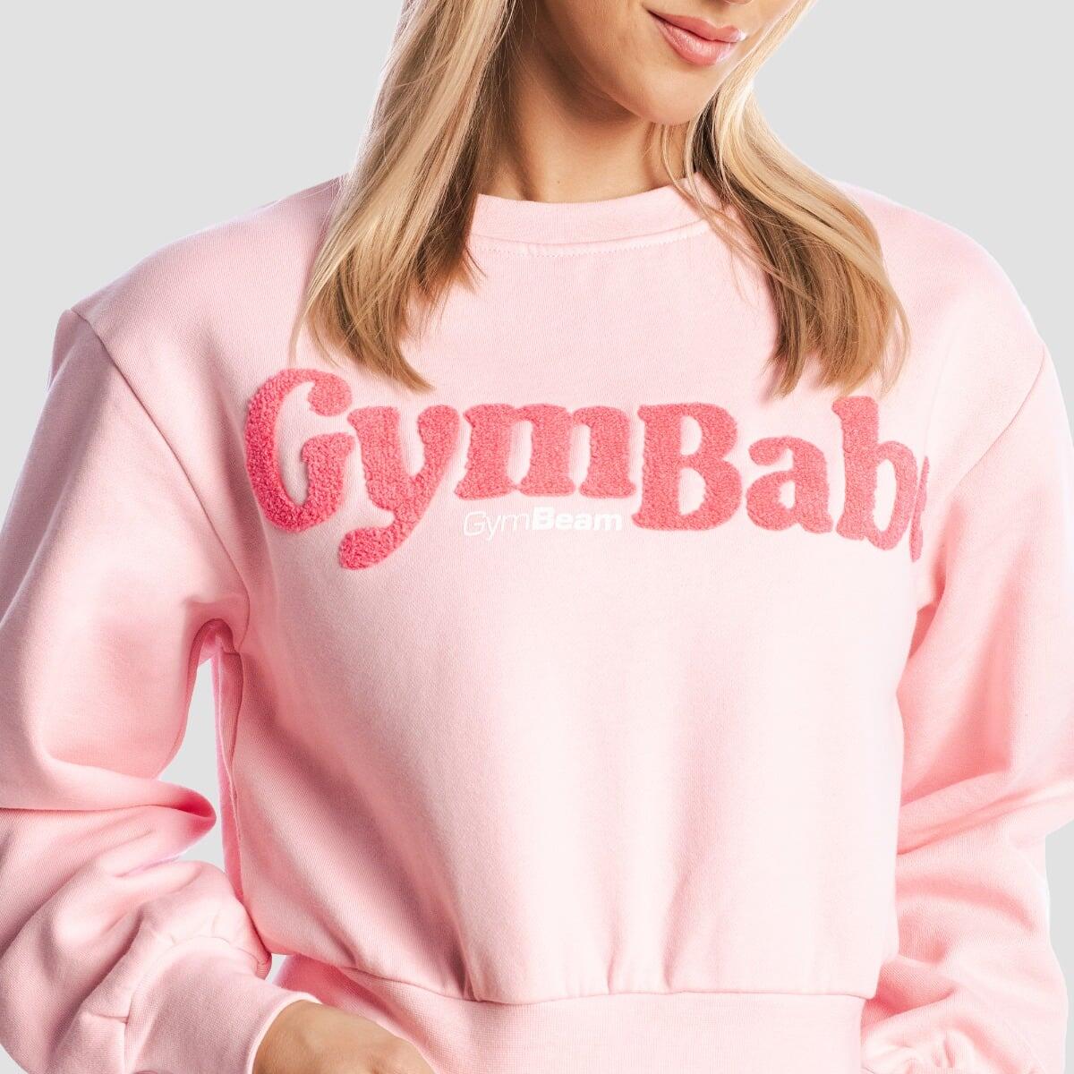 Felpa donna palestra cropped rosa GymBabe 2/7