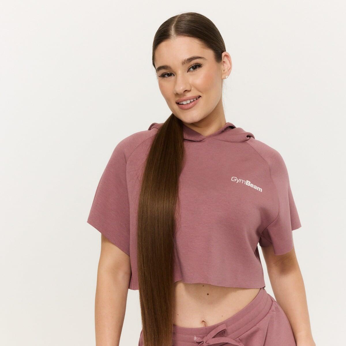 Bluza damska fitness z kapturem krótka Relay Cropped