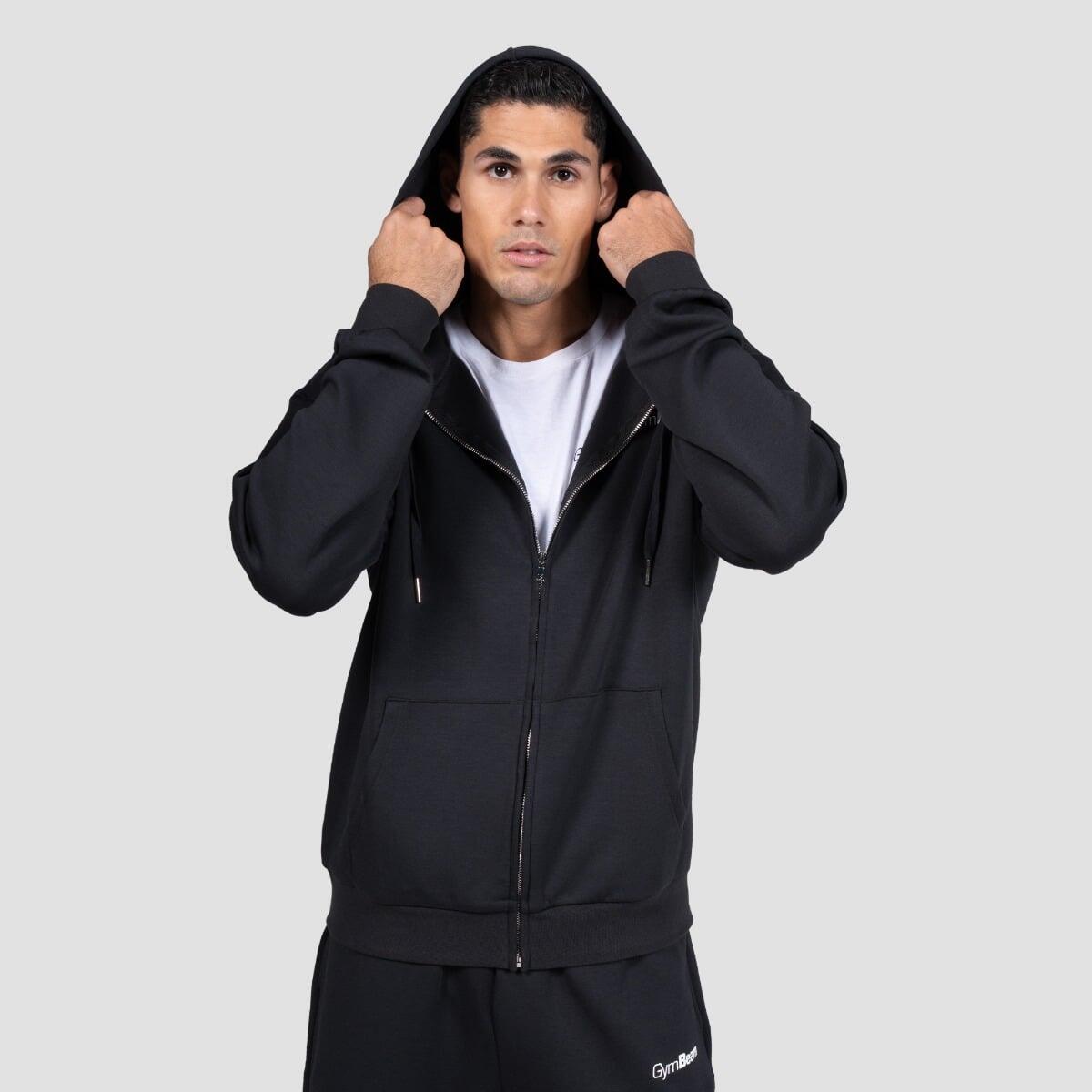 Felpa uomo con cappuccio oversize nera Relay 3/7