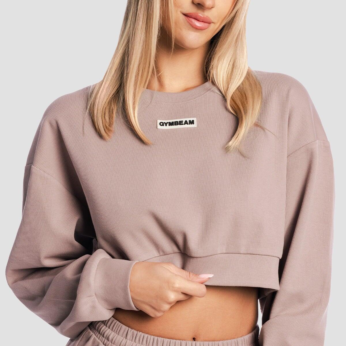 Felpa donna cropped rosa Aura 2/7