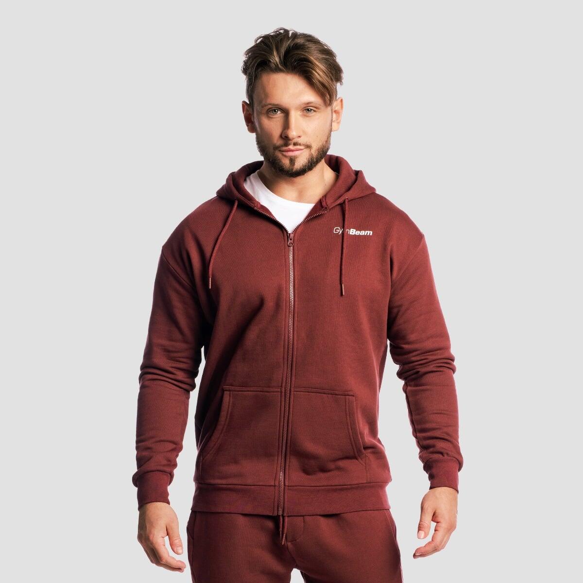 Bluza męska fitness oversize z zamkiem Zone Cherrywood 2/7