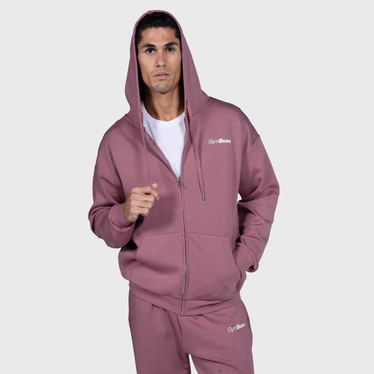 Felpa uomo con cappuccio oversize rosa Relay 3/7