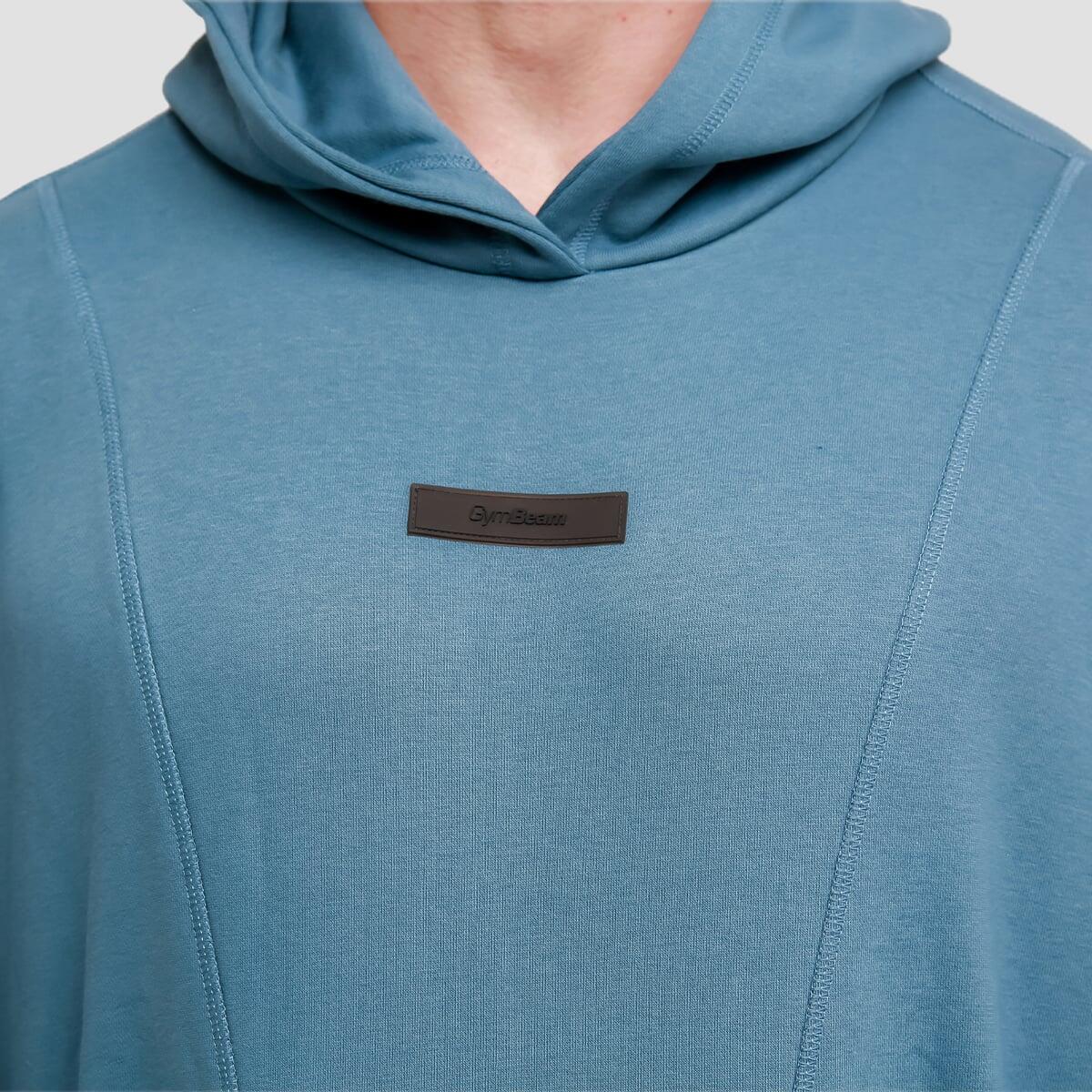 Felpa uomo palestra con cappuccio blu Unity 2/7