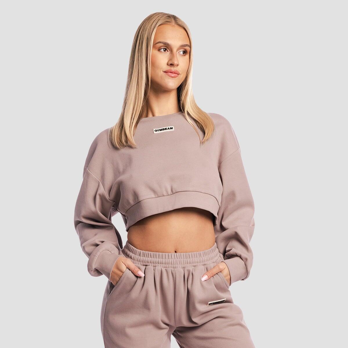 Felpa donna cropped rosa Aura 4/7