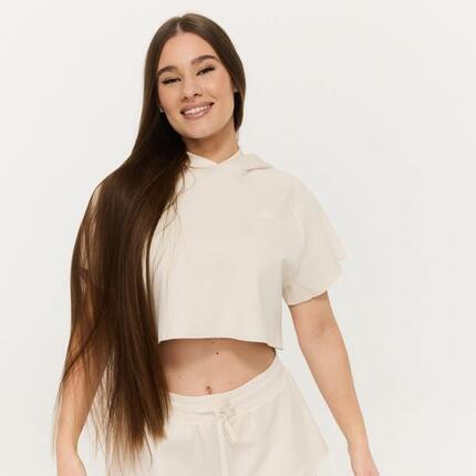 Bluza damska fitness z kapturem Relay Cropped