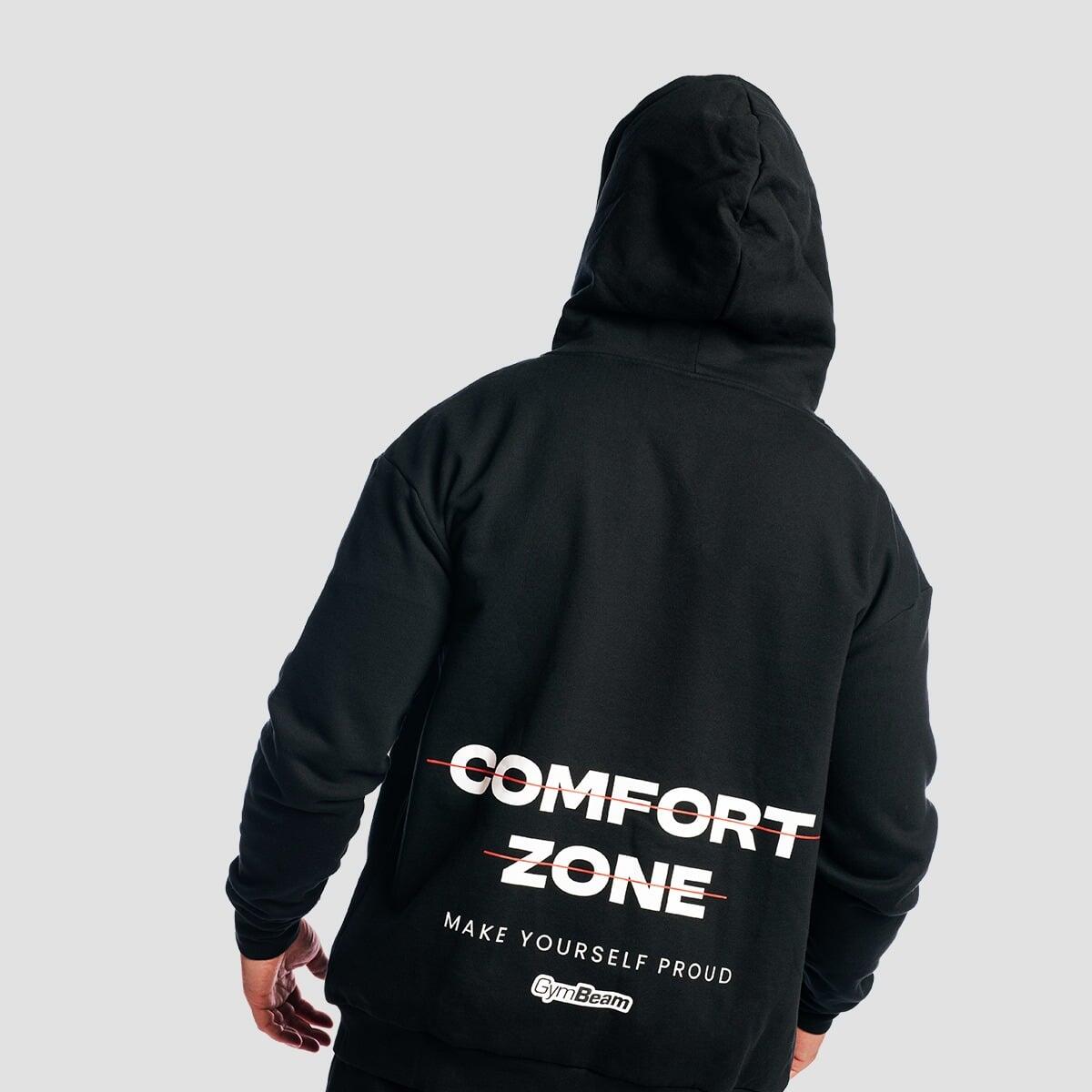 Felpa uomo palestra con zip nera Zone 5/7