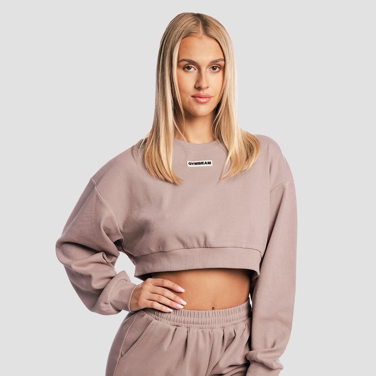 GYMBEAM Dámská mikina cropped oversize bez kapuce Aura