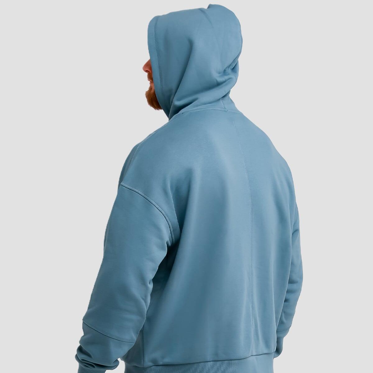 Felpa uomo palestra con cappuccio blu Unity 5/7