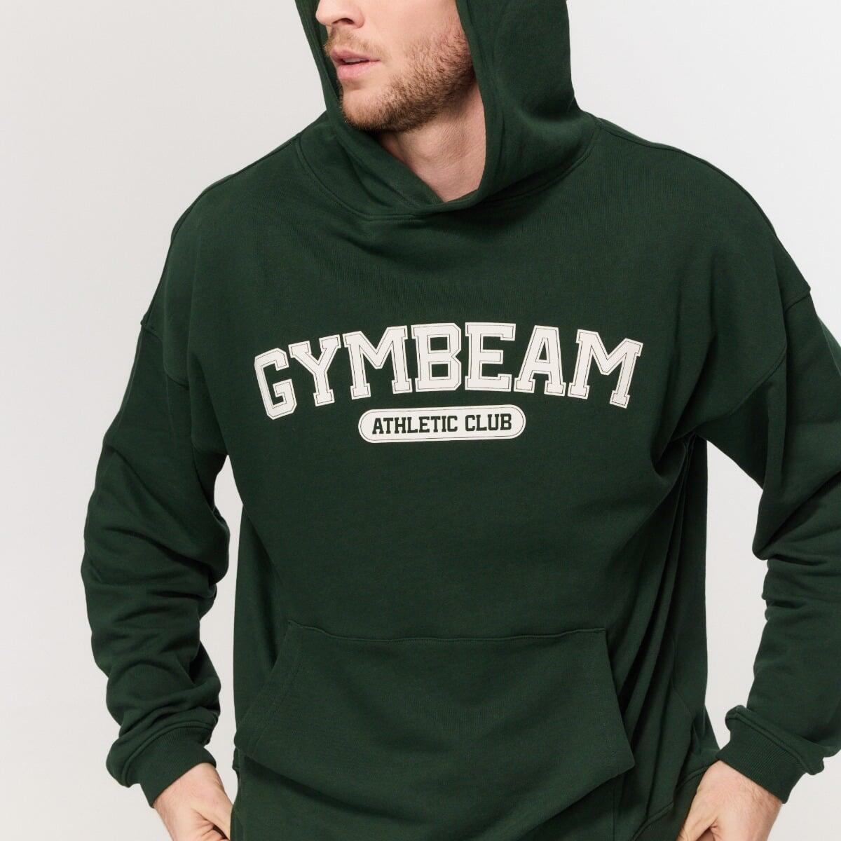 Felpa uomo palestra con cappuccio verde Varsity 5/7