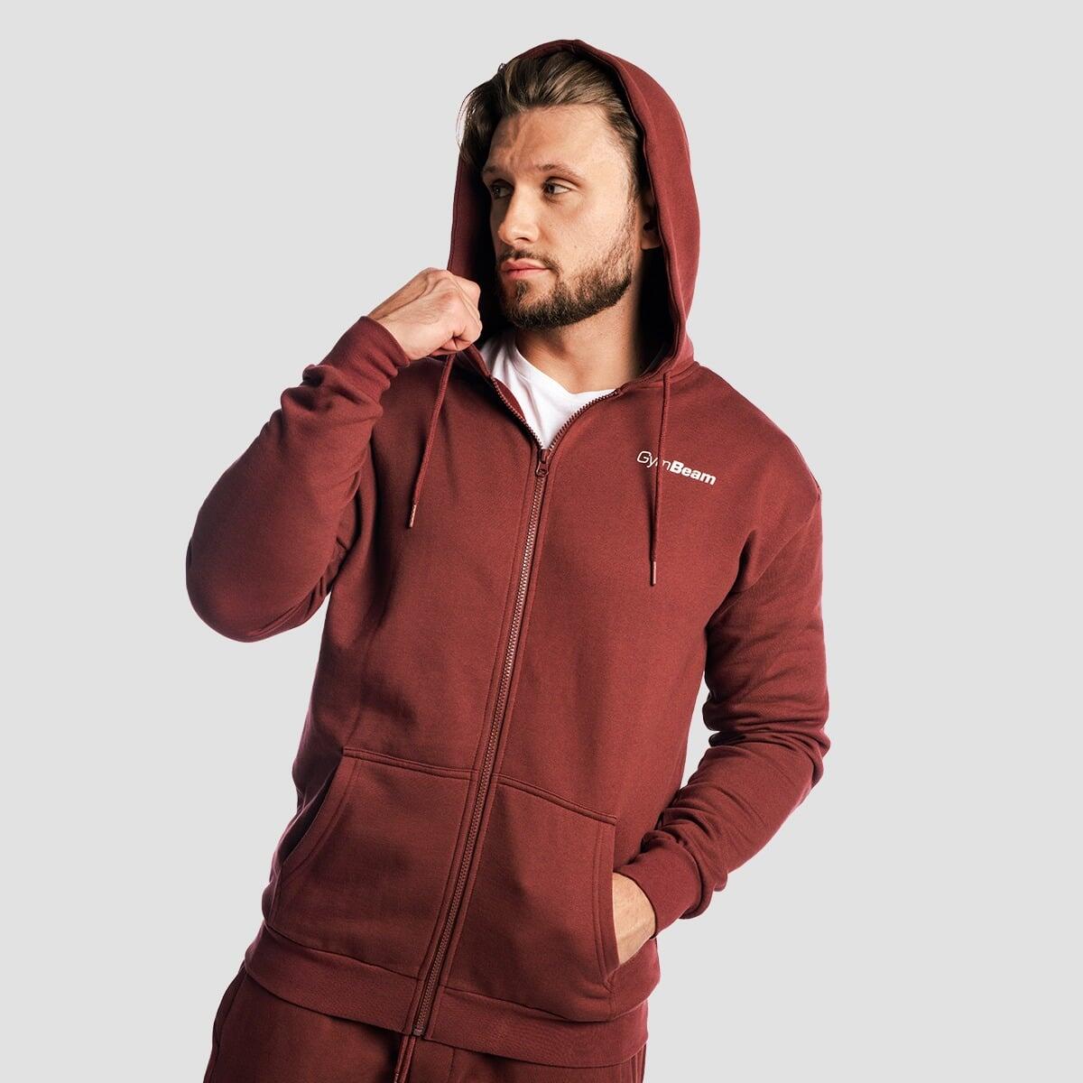 Bluza męska fitness oversize z zamkiem Zone Cherrywood 4/7