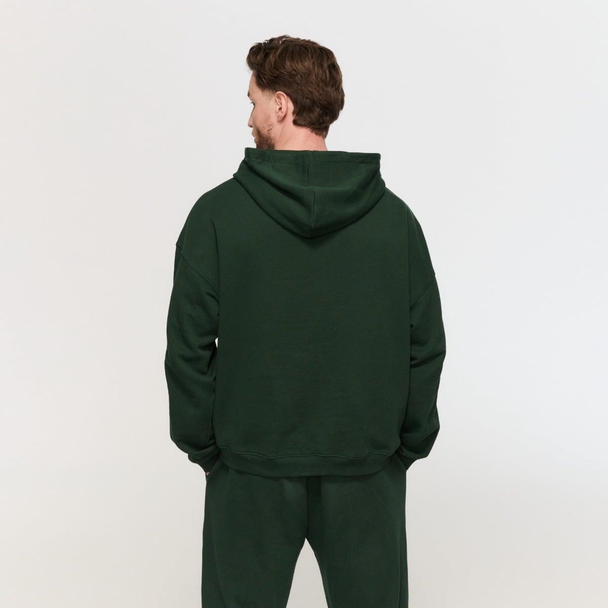 Felpa uomo palestra con cappuccio verde Varsity 4/7