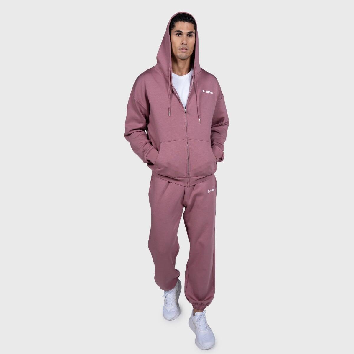 Felpa uomo con cappuccio oversize rosa Relay 4/7