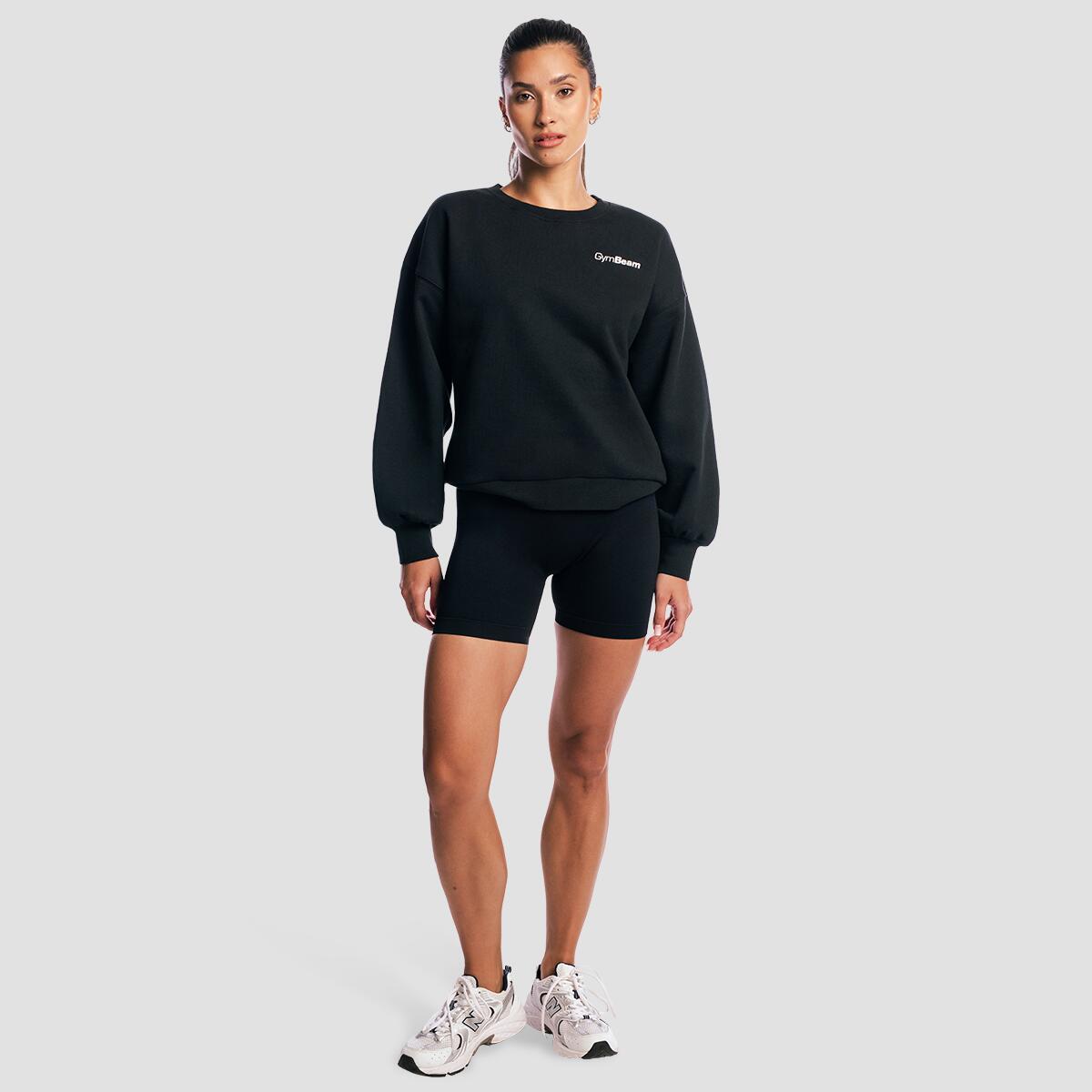 Bluza damska fitness oversize czarna Base 5/7