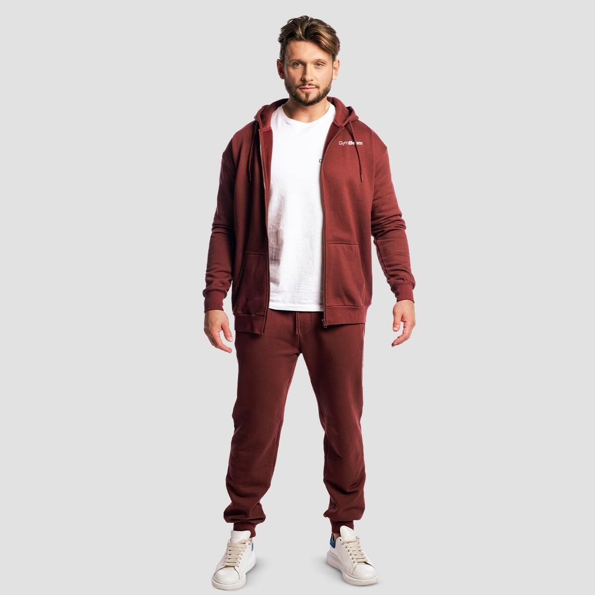 Bluza męska fitness oversize z zamkiem Zone Cherrywood 6/7