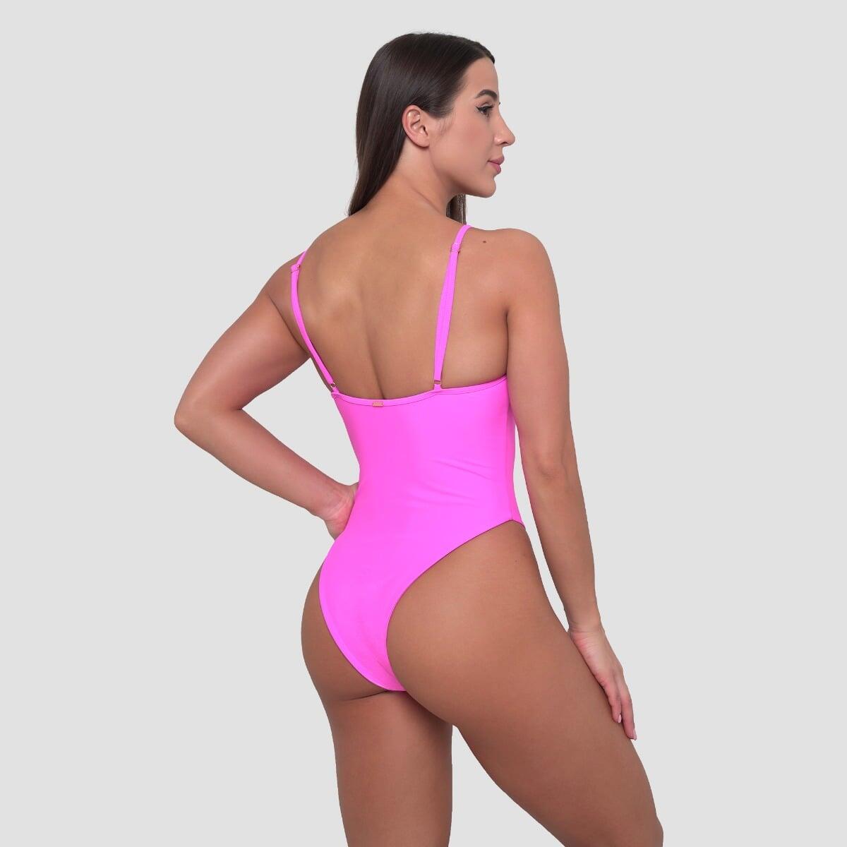 Costume intero donna sgambato rosa ARUBA 3/6