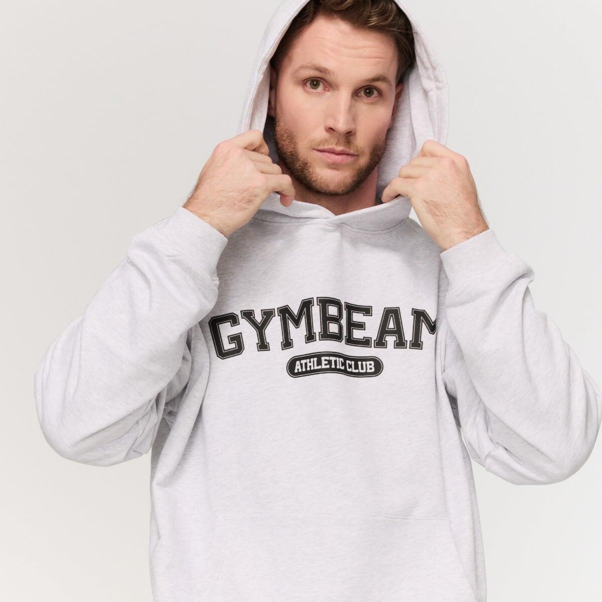 Felpa uomo palestra con cappuccio grigia Varsity 3/7