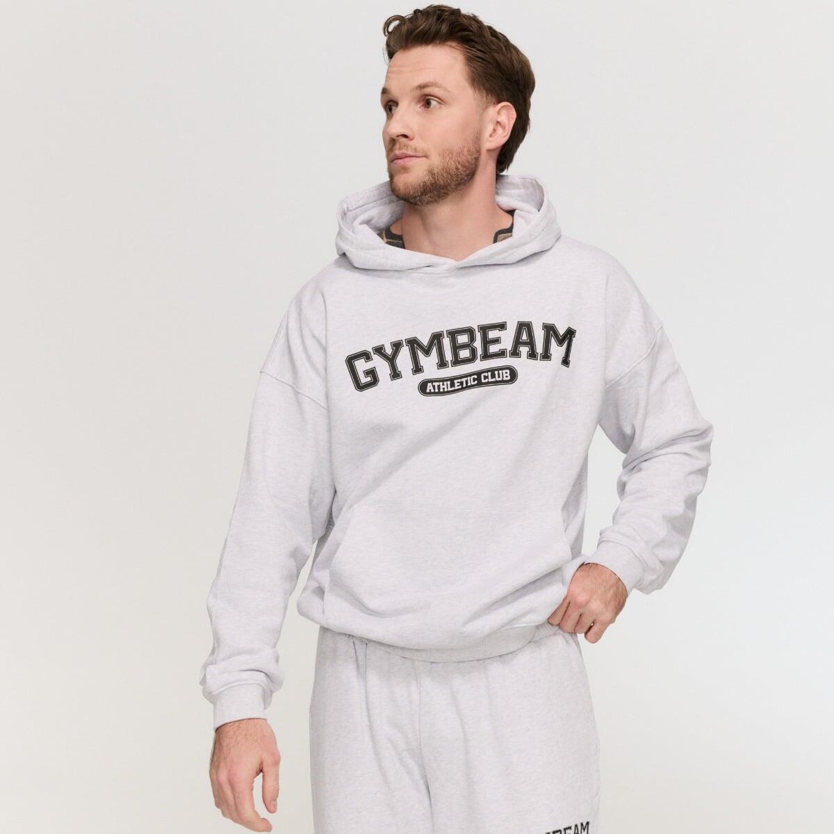 Felpa uomo palestra con cappuccio grigia Varsity 2/7