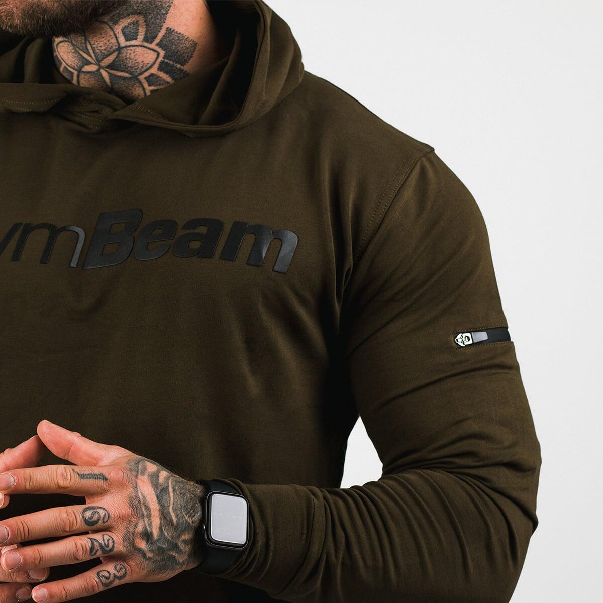 Bluza męska fitness z kapturem zielona Urban 2/4
