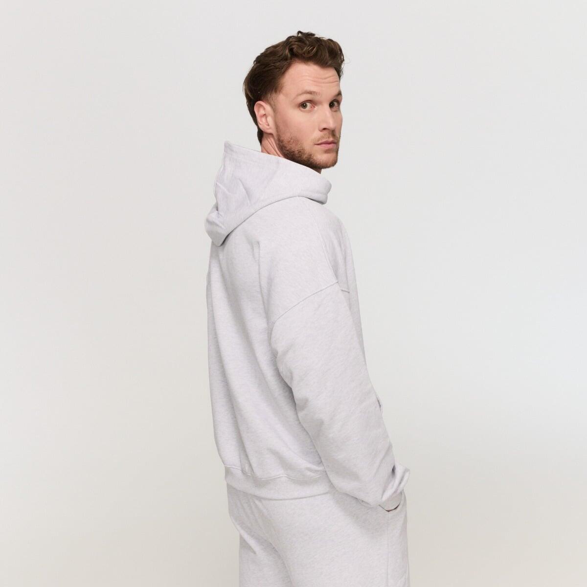 Felpa uomo palestra con cappuccio grigia Varsity 5/7