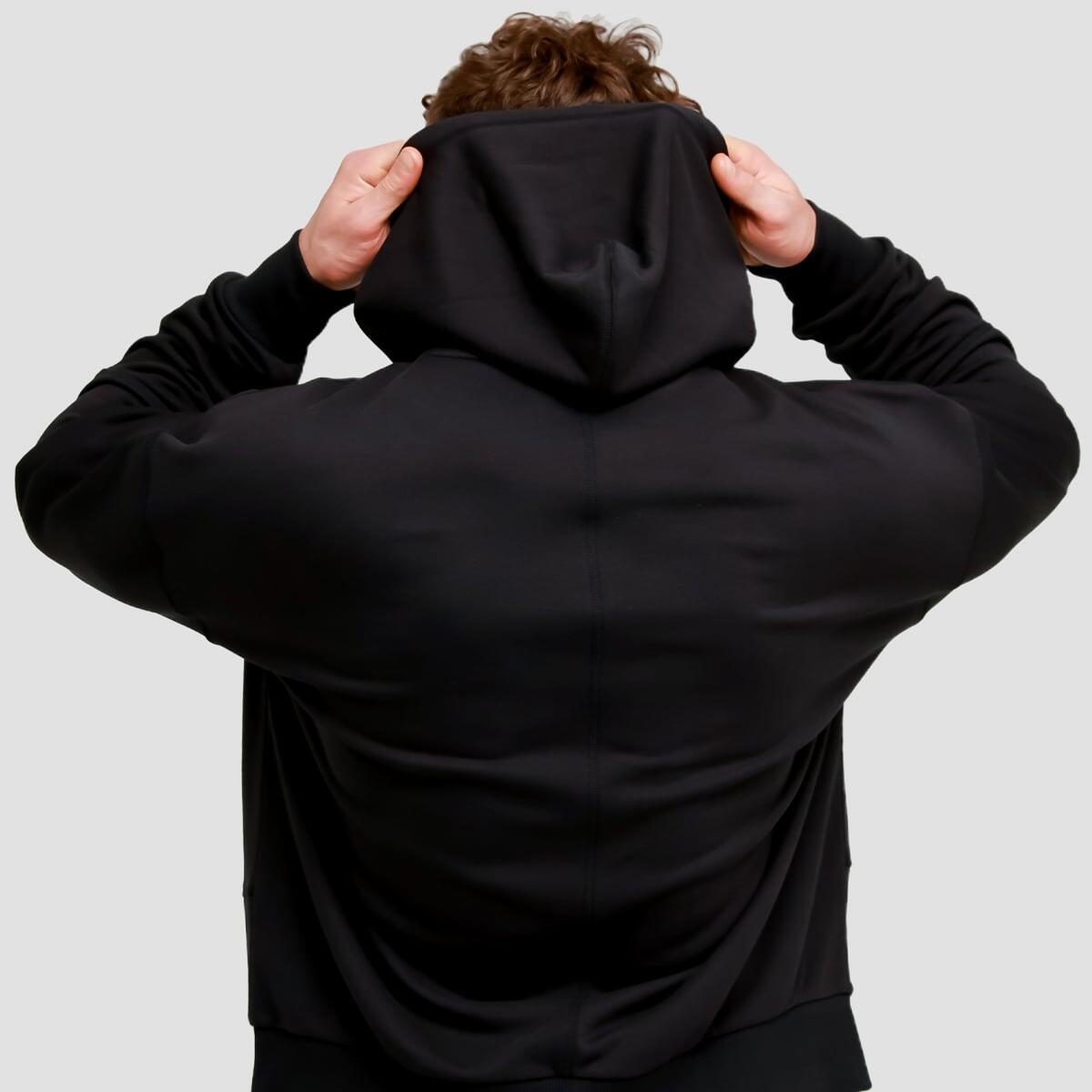 Felpa uomo palestra con cappuccio nera Unity 4/7