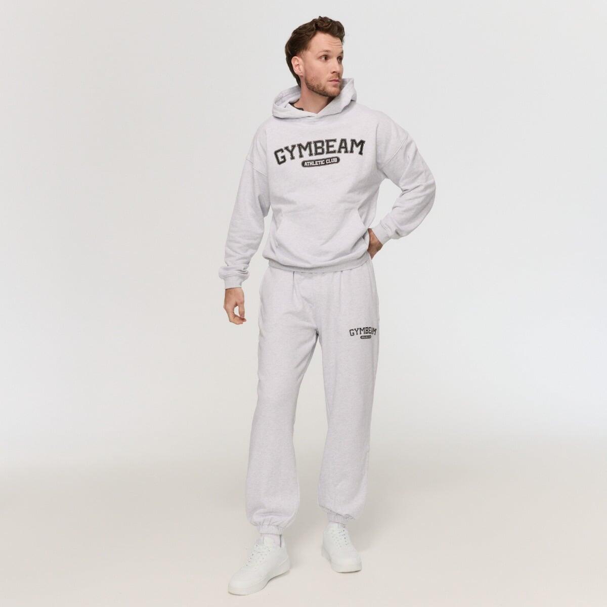 Felpa uomo palestra con cappuccio grigia Varsity 6/7