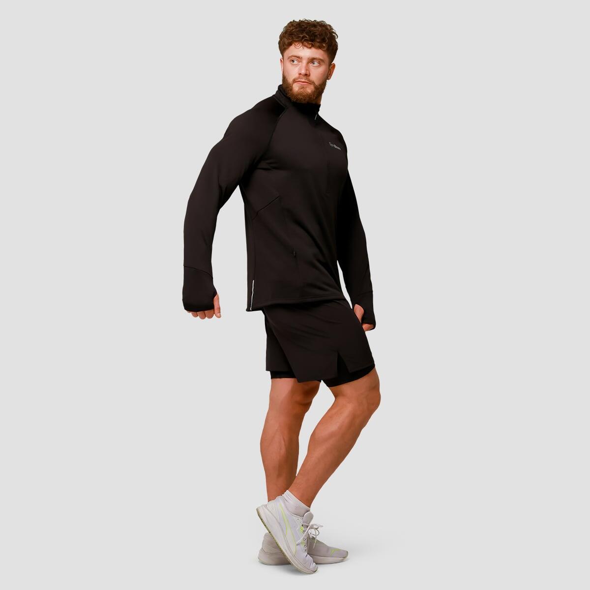 Felpa uomo running 1/2 zip nera Pulse 6/7