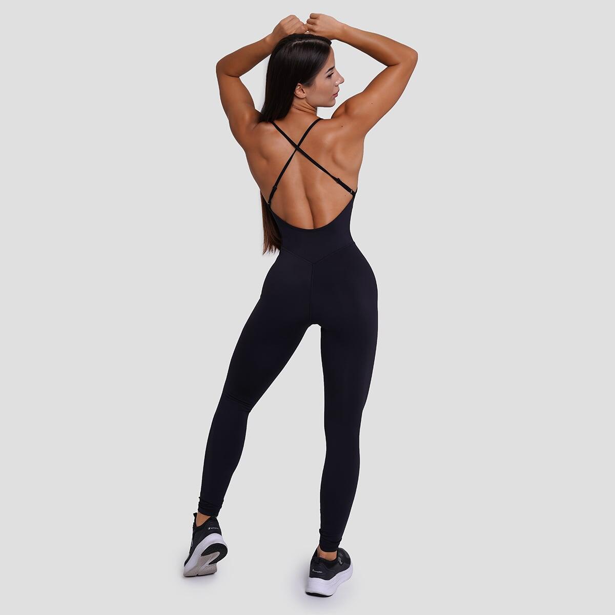 Tuta intera donna allenamento slim nera FIT 5/7