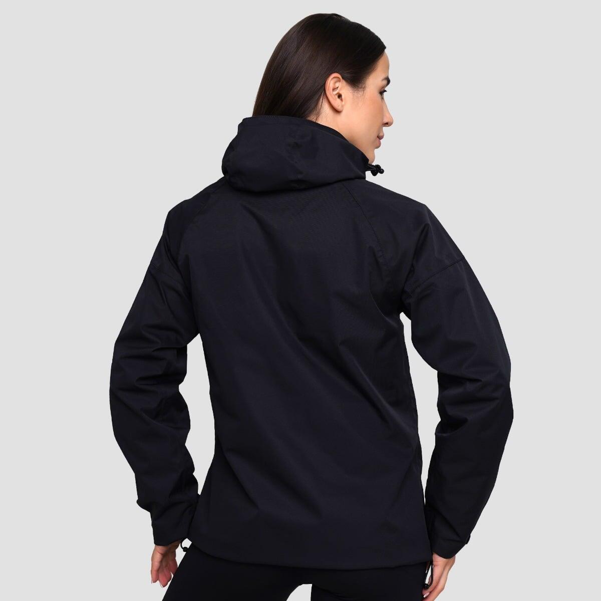 Giacca donna trekking impermeabile nera Smock 3/7