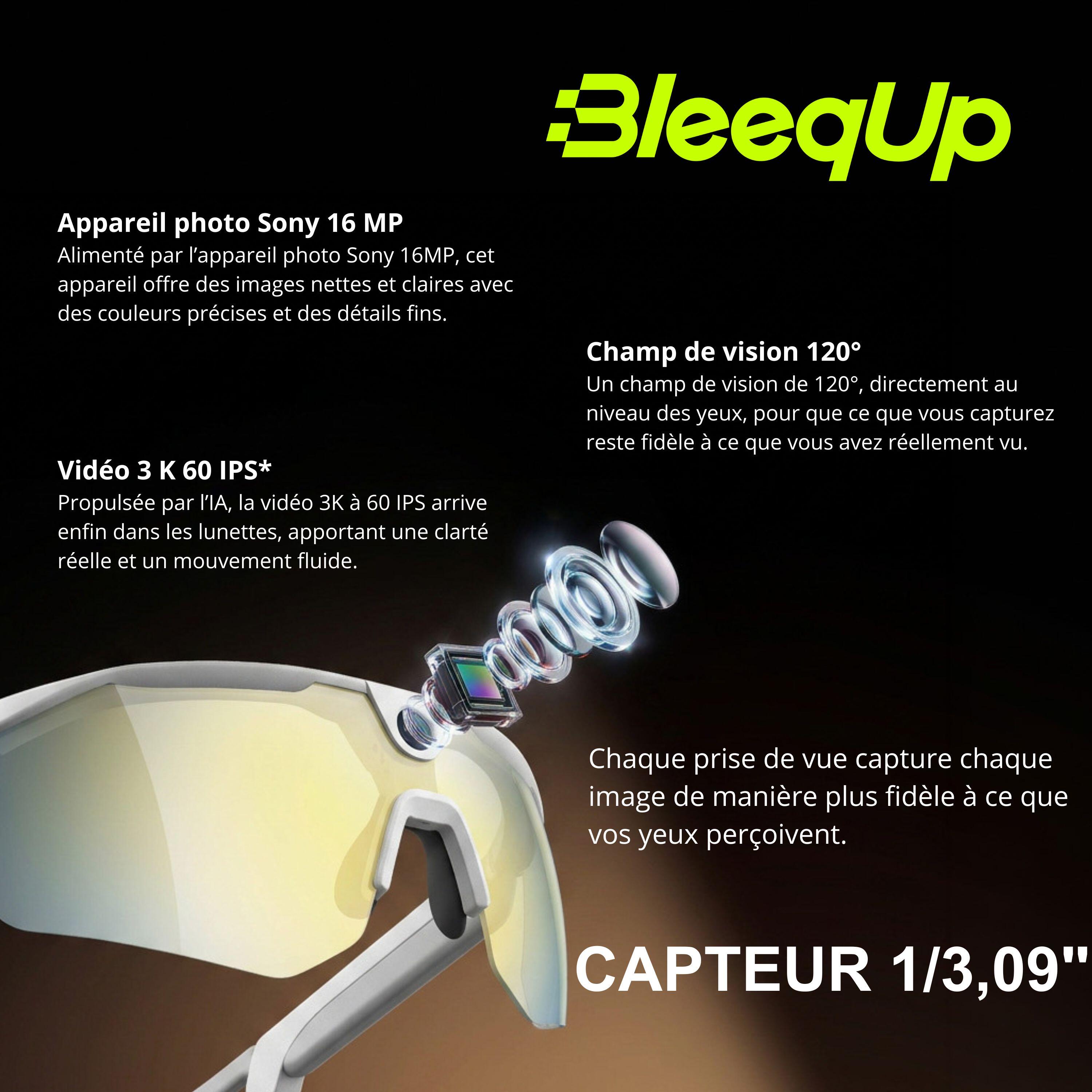 Lunettes de Sport Ranger IA Blanches avec Caméra et Audio 6/7