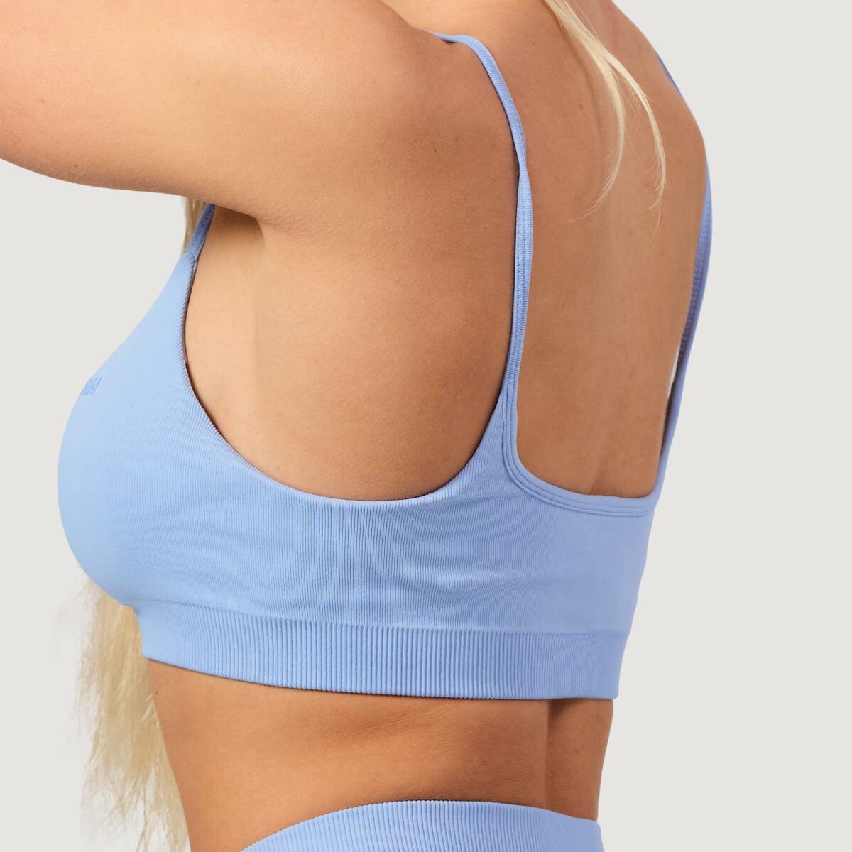 Reggiseno sportivo donna yoga senza cuciture blu NEO 2/7