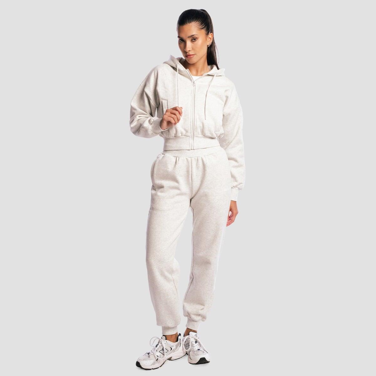 Felpa donna palestra con zip grigia 4/7