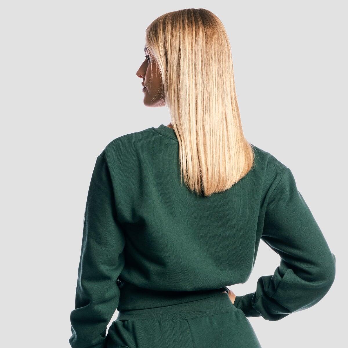 Felpa donna palestra cropped verde GymBabe 3/7
