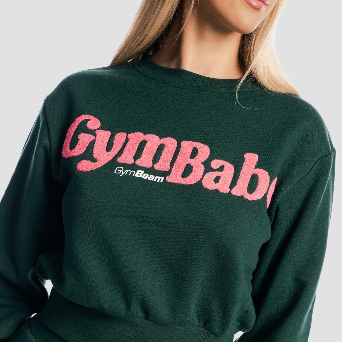 Felpa donna palestra cropped verde GymBabe 2/7