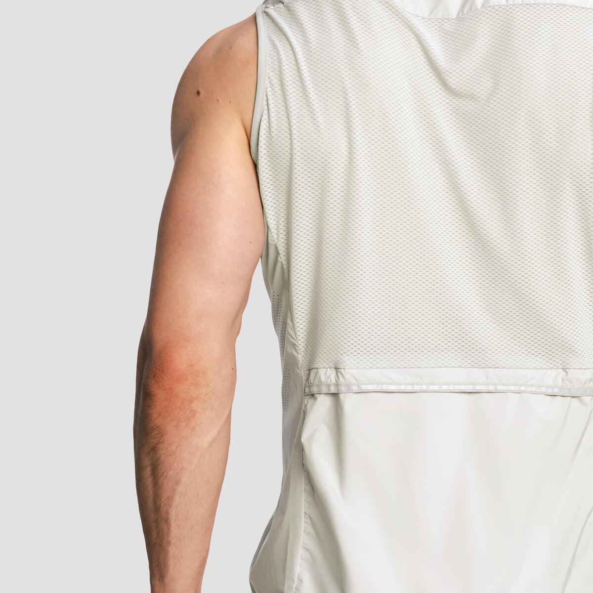 Gilet uomo running con zip grigio Pulse X 2/6