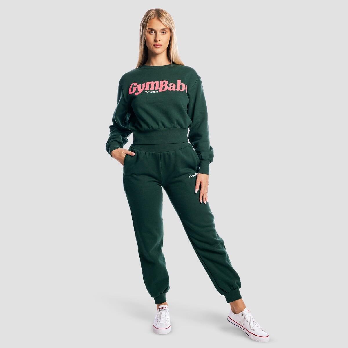 Felpa donna palestra cropped verde GymBabe 5/7