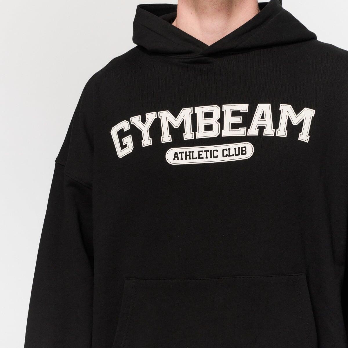 Felpa uomo palestra con cappuccio nera Varsity 4/7