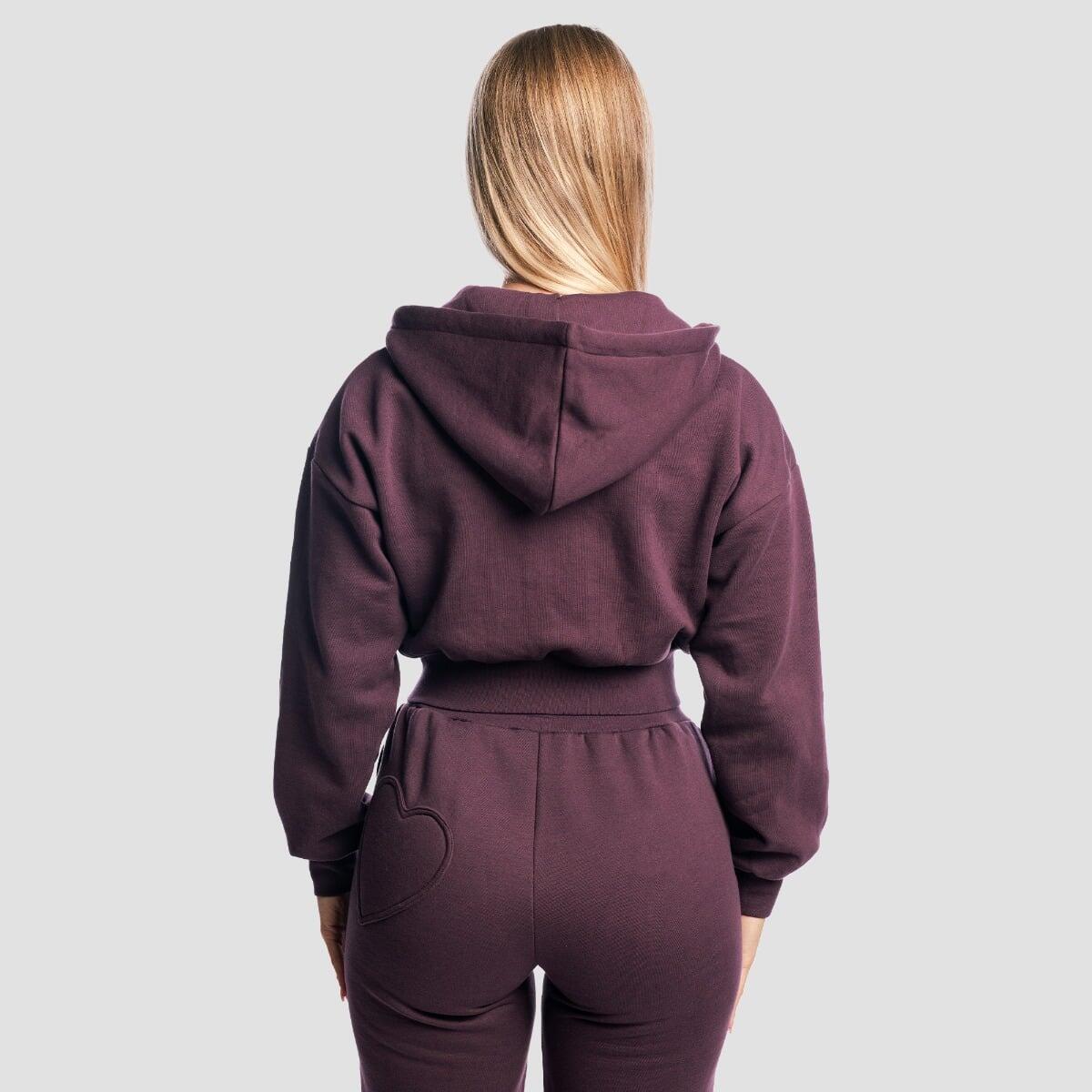 Felpa donna palestra con zip viola 4/7