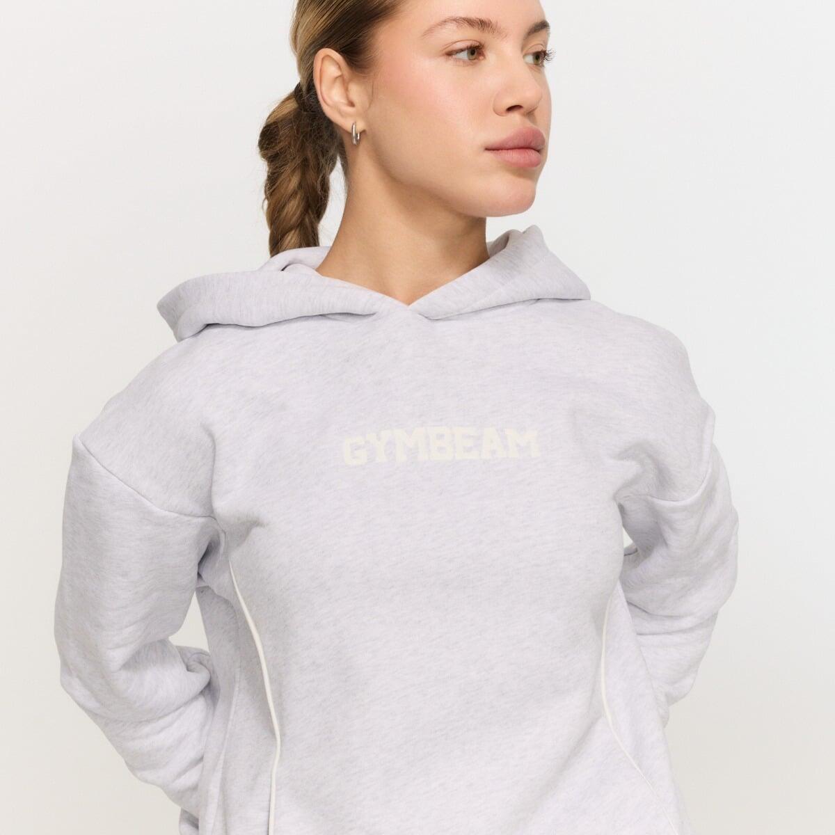 Felpa donna con cappuccio grigia Varsity 3/5