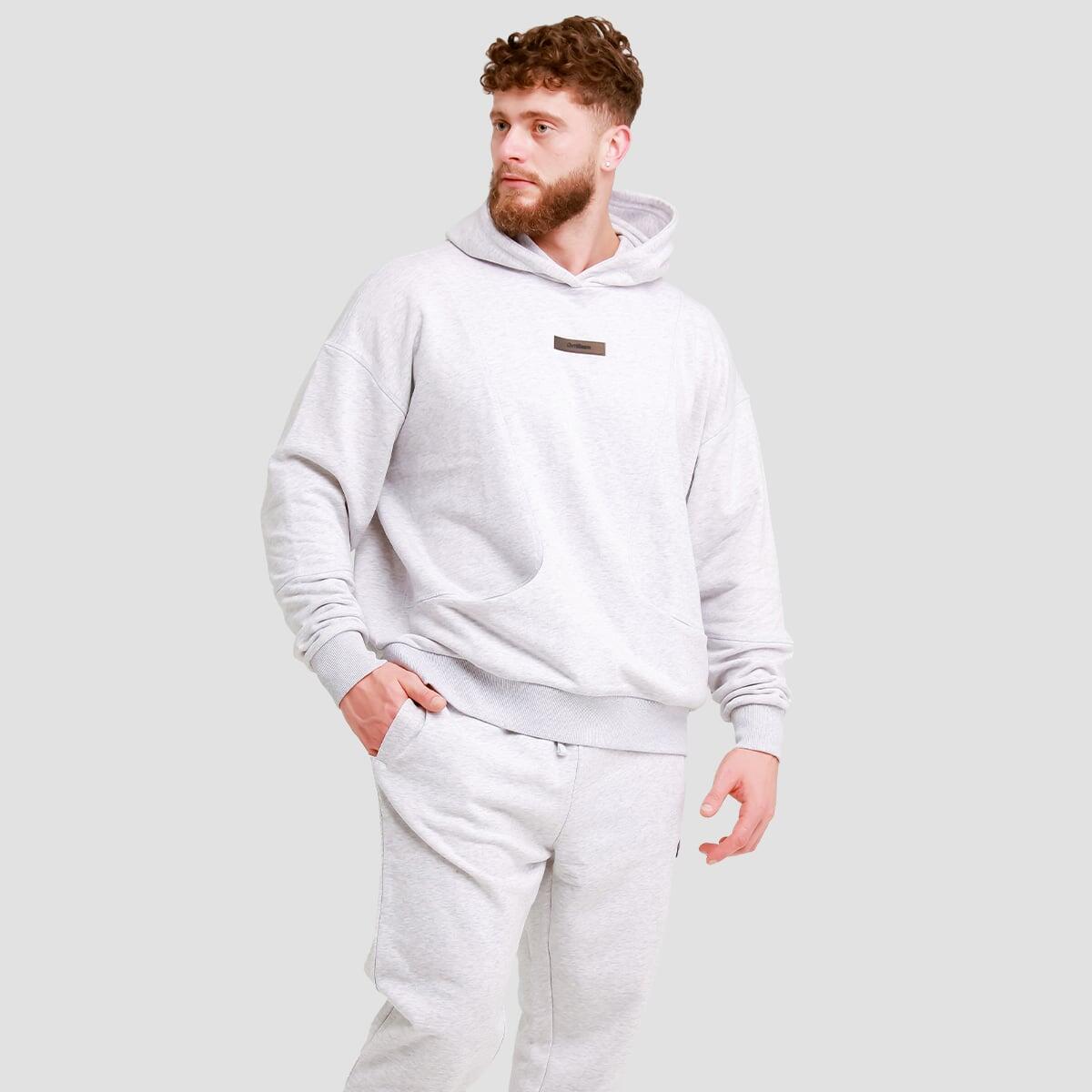 Bluza męska fitness z kapturem szara Unity 3/7