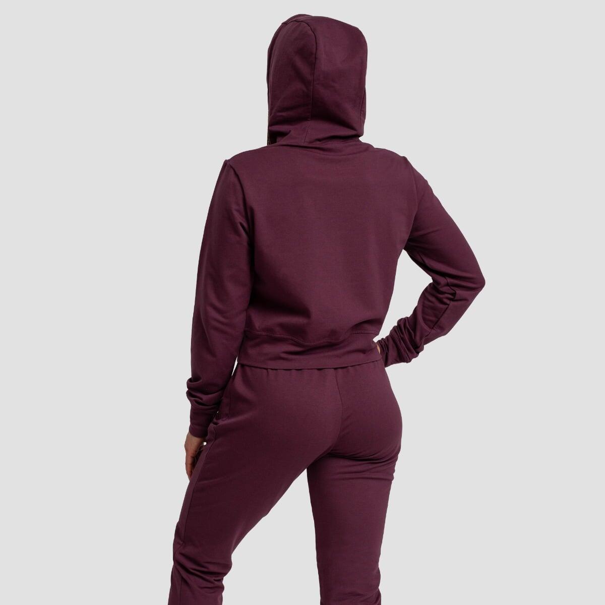 Felpa donna palestra cropped rossa TRN 4/7