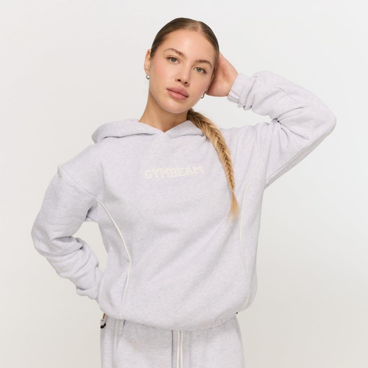 Bluza damska fitness z kapturem oversize Varsity