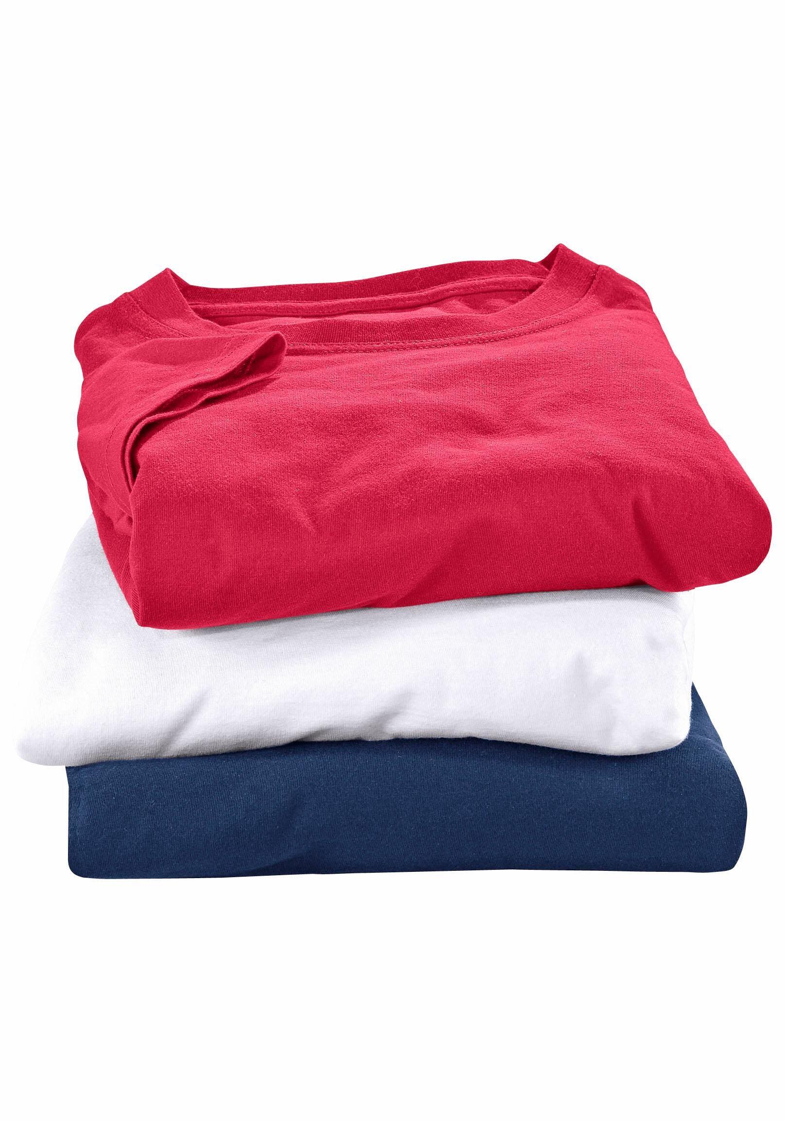 Herren Rundhalsshirts (3 Stück), Baumwolle»Cotton made in Africa« 4/6