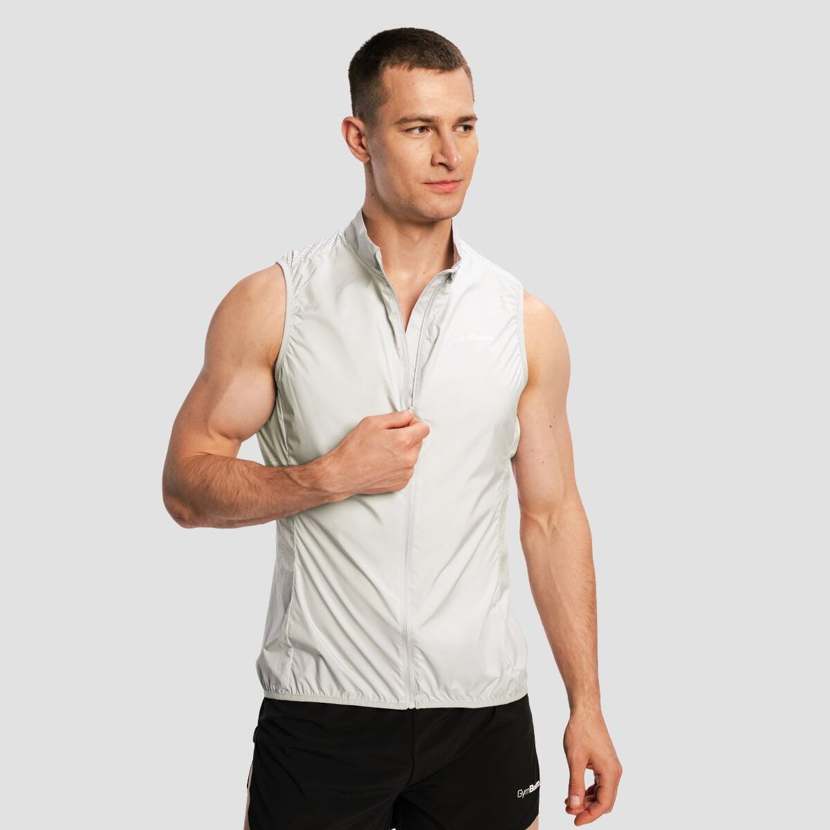 Gilet uomo running con zip grigio Pulse X 4/6