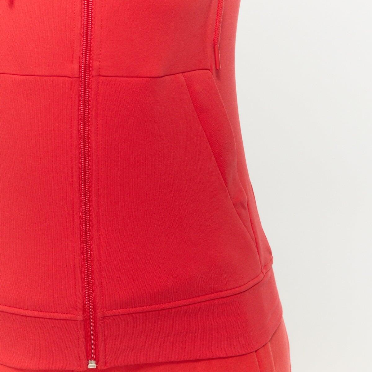 Felpa donna tempo libero con zip rossa Limitless 3/7