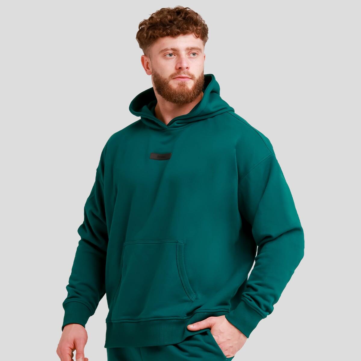 Bluza męska z kapturem oversize zielona Unstoppable 2/7