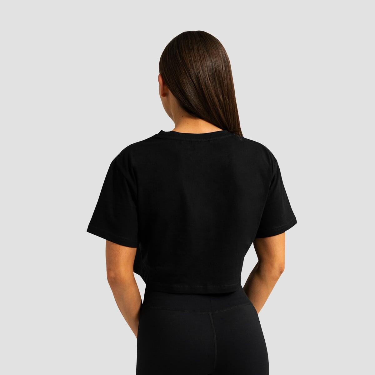 T-shirt donna palestra cropped nera Limitless 3/7