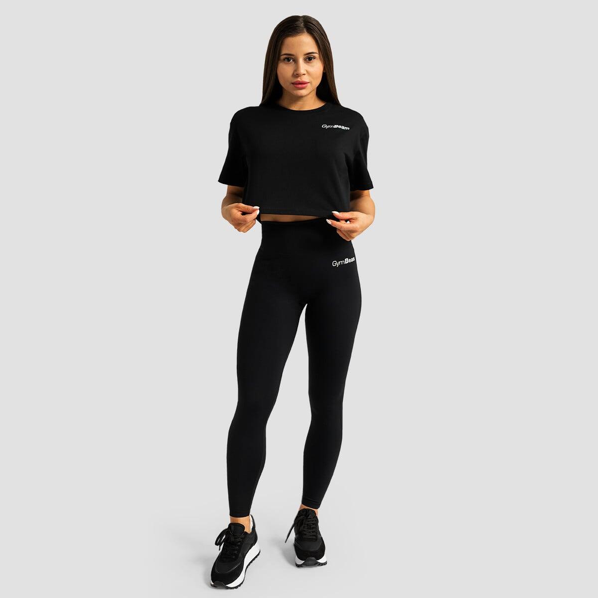 T-shirt donna palestra cropped nera Limitless 5/7